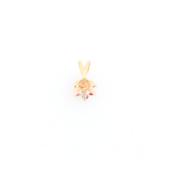 Ruby Flower Pendant