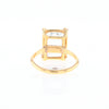 Emerald Cut Blue Topaz Ring