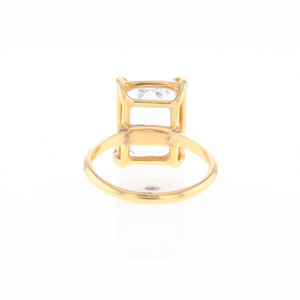 Emerald Cut Blue Topaz Ring