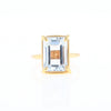 Emerald Cut Blue Topaz Ring