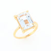 Emerald Cut Blue Topaz Ring