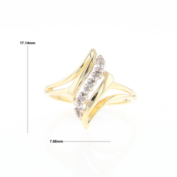 Diamond Waterfall Bypass Ring