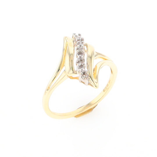 Diamond Waterfall Bypass Ring