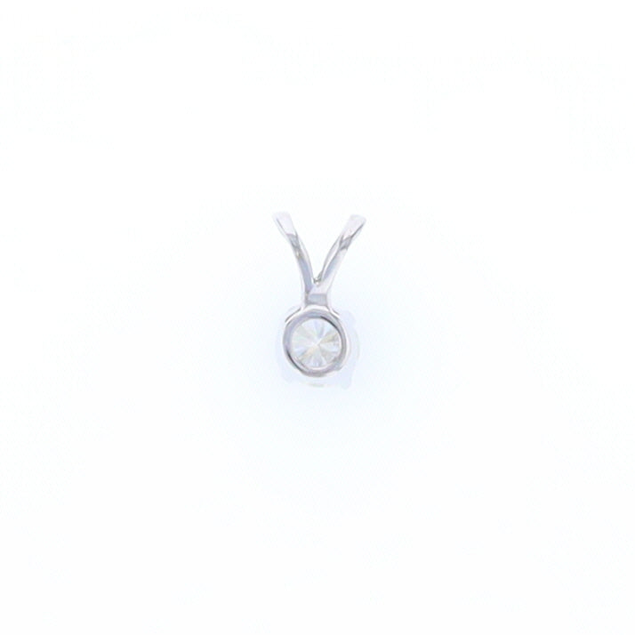 White Gold Solitaire Diamond Pendant