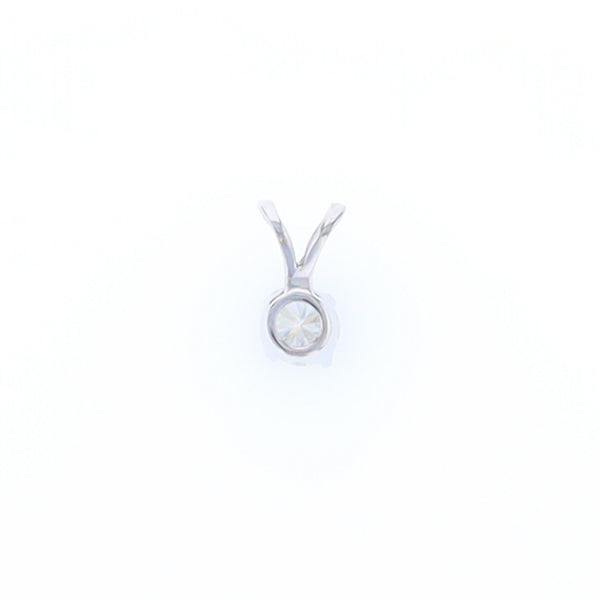 White Gold Solitaire Diamond Pendant