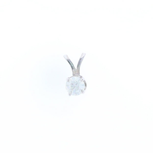 White Gold Solitaire Diamond Pendant