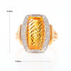 Fancy Cut Citrine Diamond Halo Ring