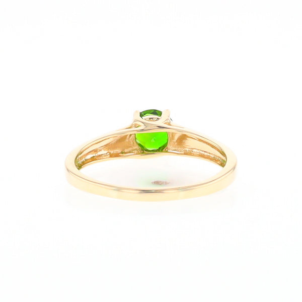 Chrome Diopside Solitaire Ring