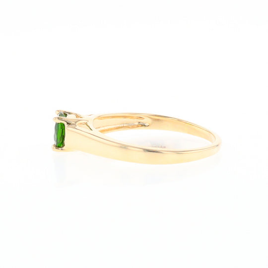 Chrome Diopside Solitaire Ring