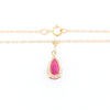 Pear Ruby Solitaire Necklace