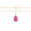 Pear Ruby Solitaire Necklace