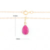 Pear Ruby Solitaire Necklace