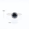 Black Diamond Solitaire Ring
