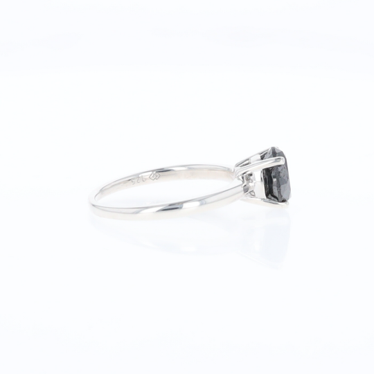 Black Diamond Solitaire Ring