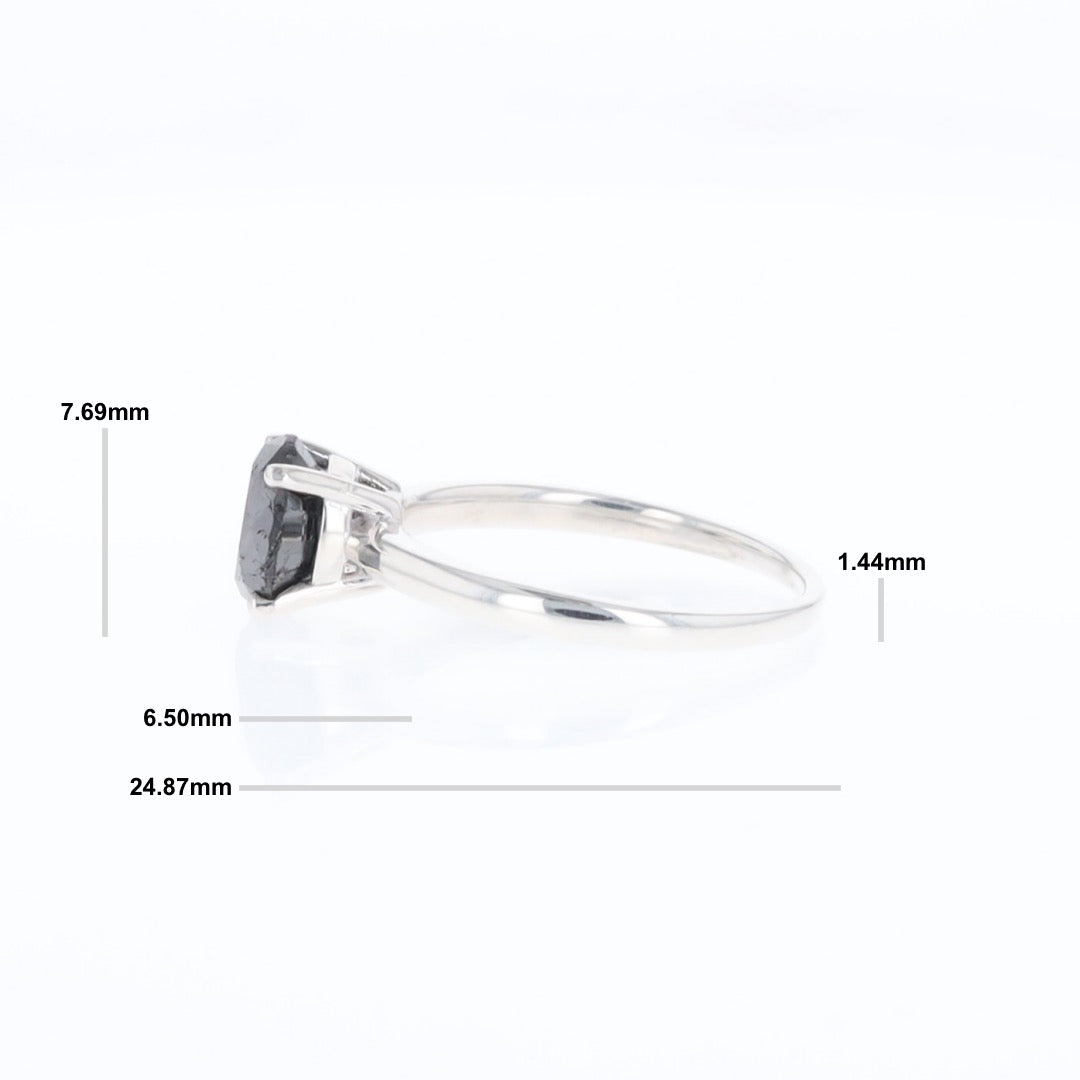 Black Diamond Solitaire Ring