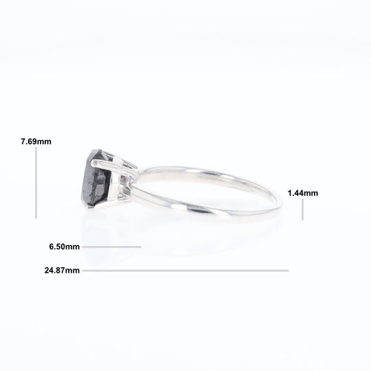 Black Diamond Solitaire Ring