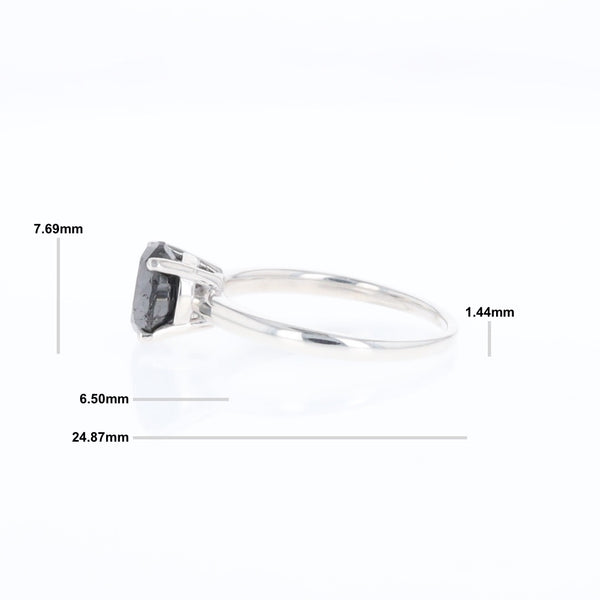 Black Diamond Solitaire Ring