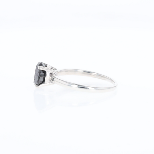 Black Diamond Solitaire Ring