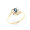 Oval Sapphire Diamond Bypass Ring