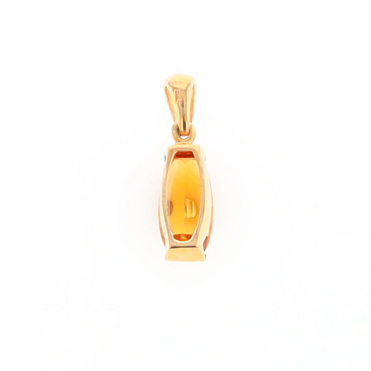 Fancy Cut Citrine Solitaire Pendant