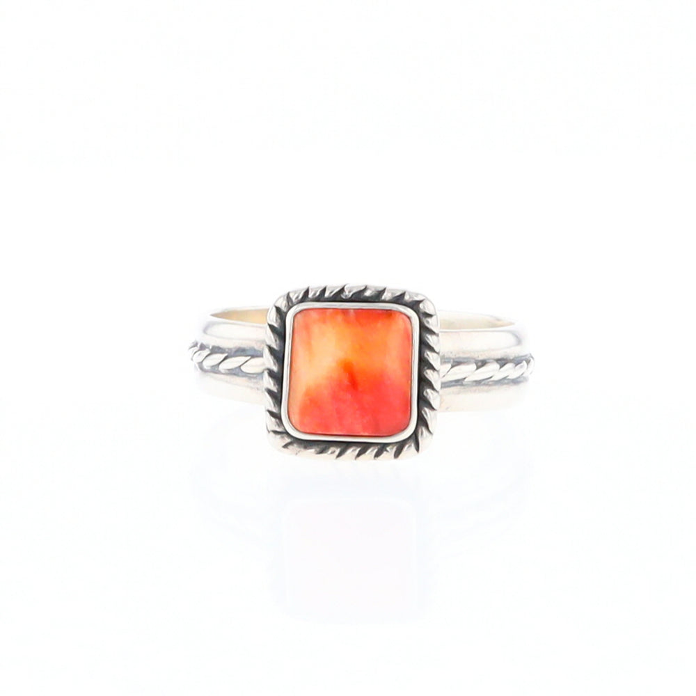 Braided Square Spiny Oyster Ring