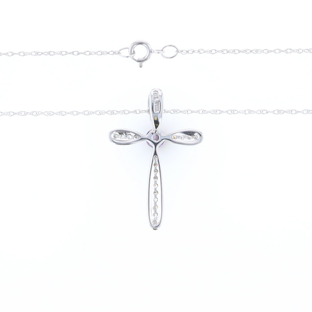 Tanzanite Cross Necklace
