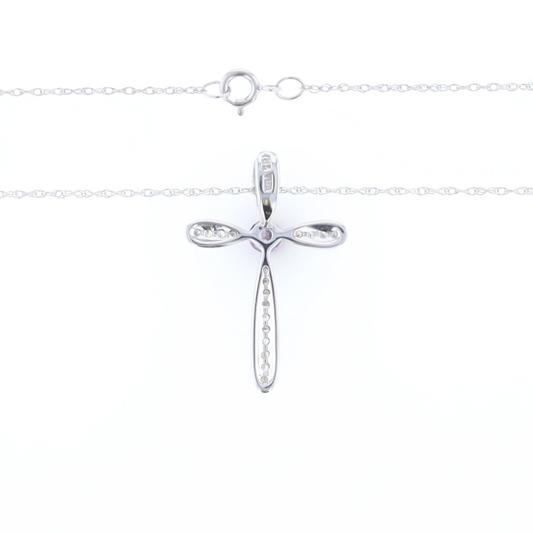 Tanzanite Cross Necklace