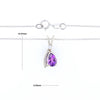 Amethyst Pear Ribbon Necklace