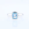 Bezel Blue Topaz Ring