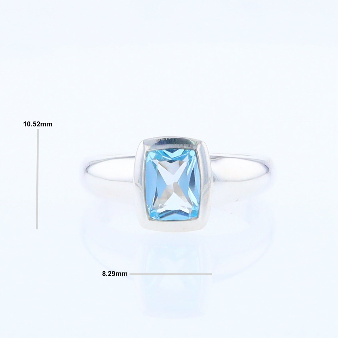 Bezel Blue Topaz Ring