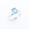 Bezel Blue Topaz Ring