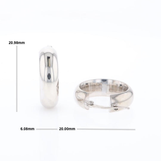 Hollow Round Tube Hoop Earrings