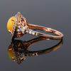 Levian Oval Opal Double Diamond Halo Filigree Undergallery Ring