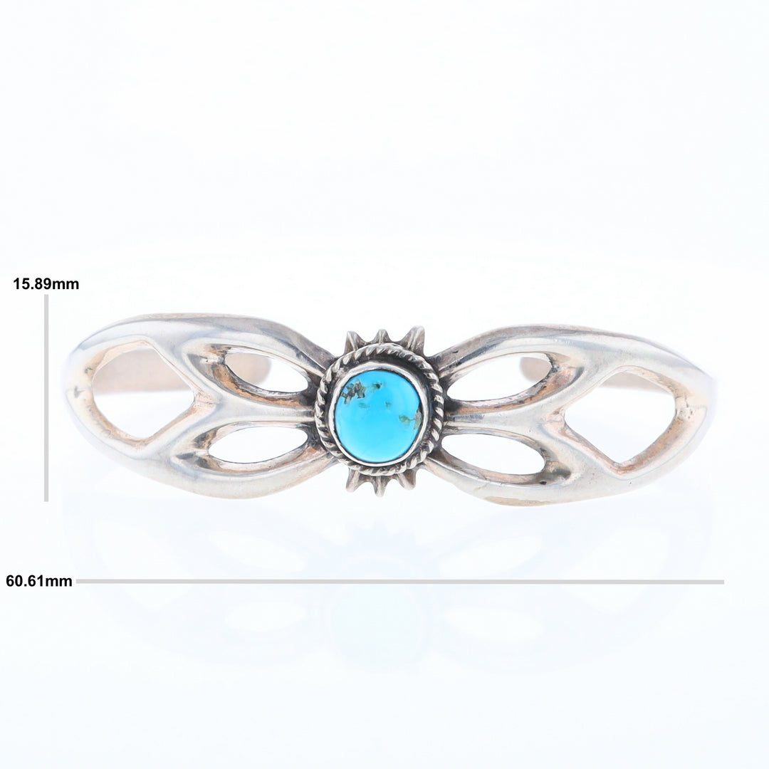 Native Silver Turquoise Butterfly Cuff Bracelet