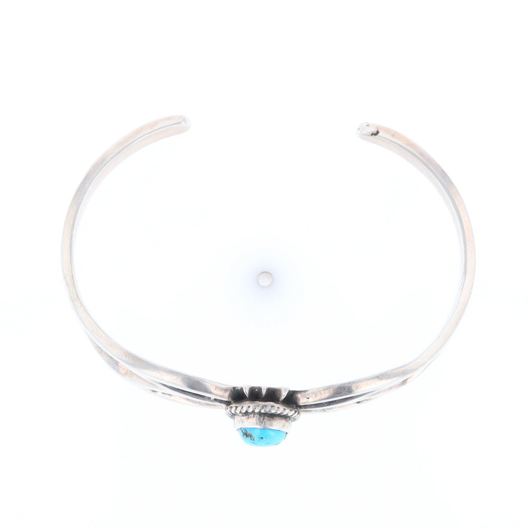 Native Silver Turquoise Butterfly Cuff Bracelet