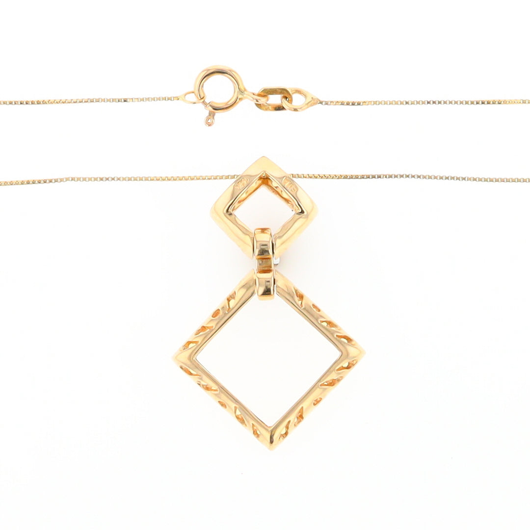 Yellow Sapphire Double Square Necklace