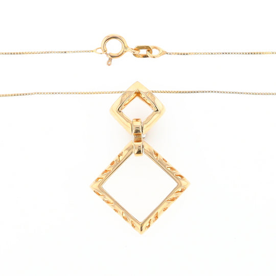 Yellow Sapphire Double Square Necklace