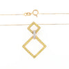 Yellow Sapphire Double Square Necklace