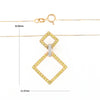 Yellow Sapphire Double Square Necklace