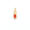 Oval Garnet Pendant with Cubic Zirconia Accents