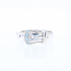 Silver Blue Topaz Belt Ring