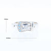 Silver Blue Topaz Belt Ring