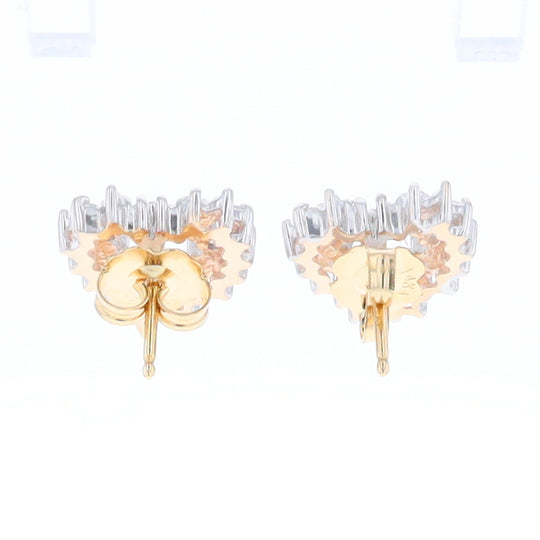 Diamond Heart Stud Earrings