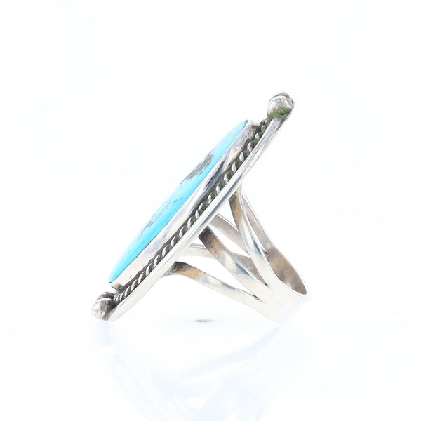 Long Oval Turquoise Ring