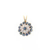 Round Diamond & Sapphire Cluster Pendant