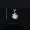 White Opal Flower Pendant