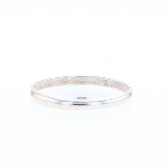 Men's Flat Silver Wedding Band