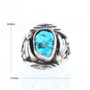 Navajo Turquoise and Feather Design Ring