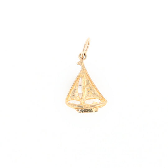 Yellow Gold Sailboat Pendant