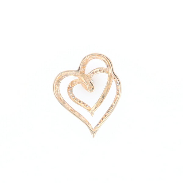 Double Heart Diamond Pendant